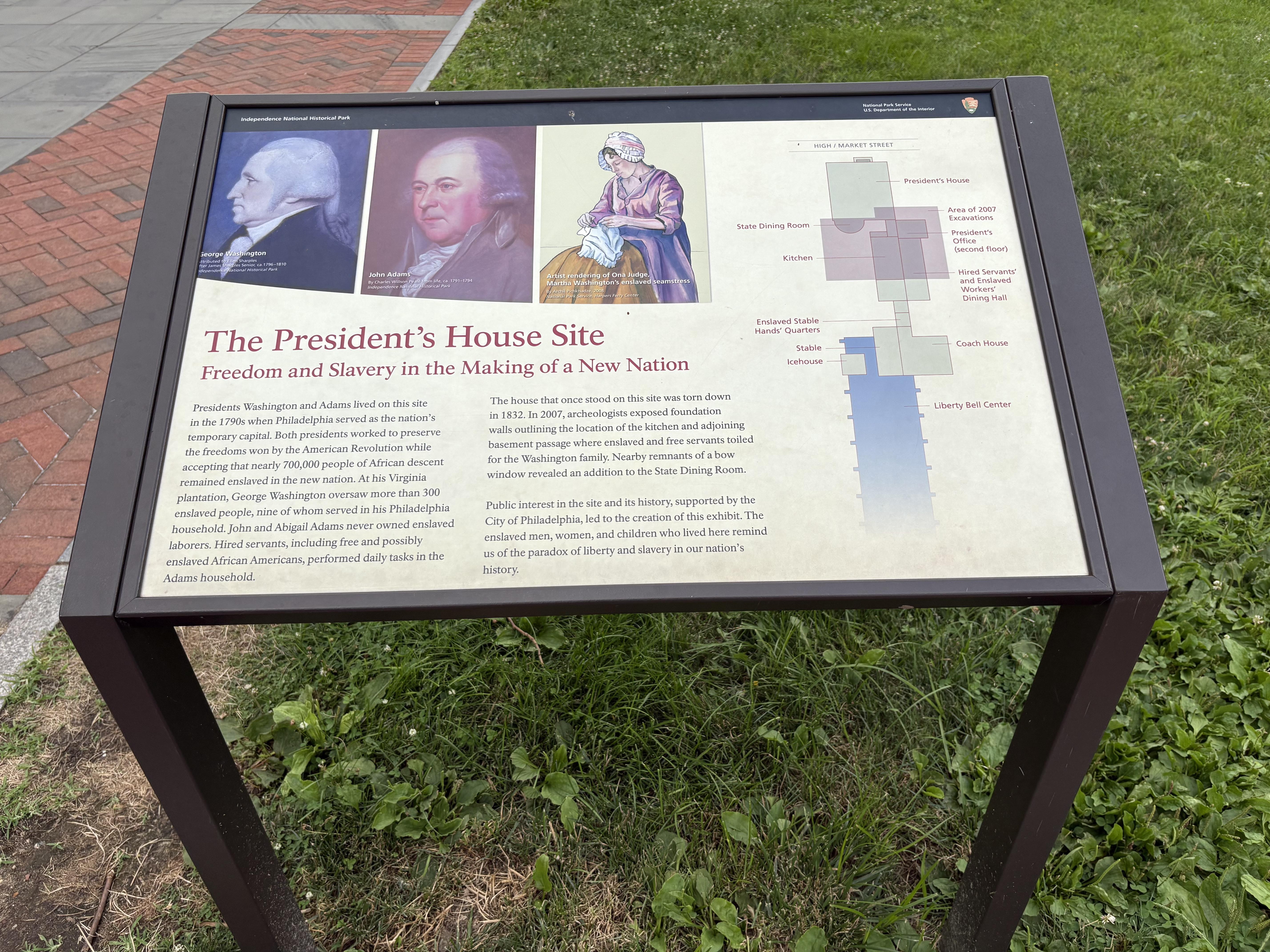 "The President's House Site"